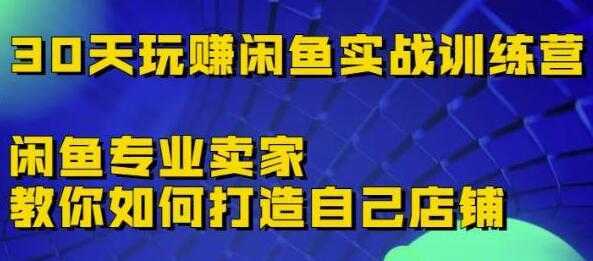 《30天玩赚闲鱼实战训练营》闲鱼专业卖家教你如何打造自己店铺-项目熊-引流教程-网赚教程-副业教程-引流技术-副业-网络赚钱项目