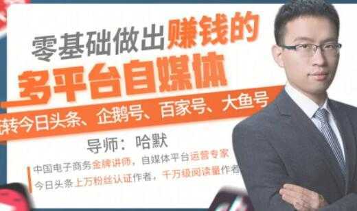 零基础做出赚钱的多平台自媒体，玩转今日头条-企鹅号-百家号-大鱼号-项目熊-引流教程-网赚教程-副业教程-引流技术-副业-网络赚钱项目