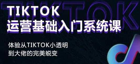 《Tiktok运营基础入门系统课》从tiktok小白到大佬的完美蜕变-项目熊-引流教程-网赚教程-副业教程-引流技术-副业-网络赚钱项目