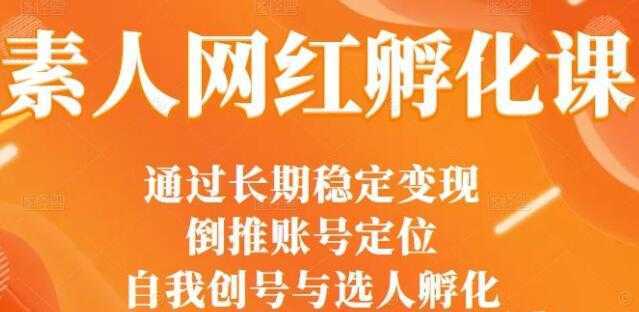 马大个《素人网红孵化课》通过长期稳定变现，自我创号与选人孵化-项目熊-引流教程-网赚教程-副业教程-引流技术-副业-网络赚钱项目