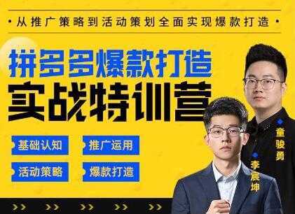玺承云《拼多多爆款打造实战特训营》一套从入门到高手课程-项目熊-引流教程-网赚教程-副业教程-引流技术-副业-网络赚钱项目