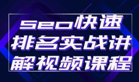 《seo快速排名》实战讲解视频教程-项目熊-引流教程-网赚教程-副业教程-引流技术-副业-网络赚钱项目