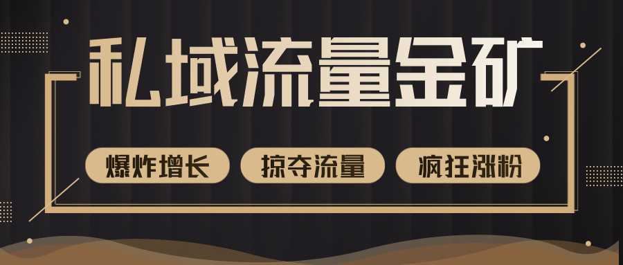 价值2200元私域流量的金矿，循环获取各大媒体精准流量，无限复制网红的精准流量！-项目熊-引流教程-网赚教程-副业教程-引流技术-副业-网络赚钱项目