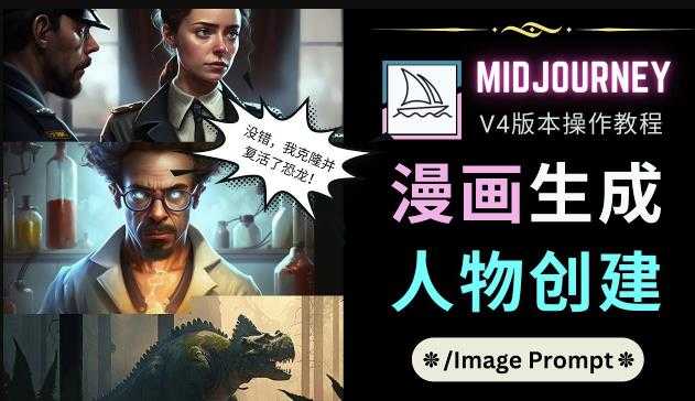 Midjourney V4版本操作教程：2个简单参数，完成漫画生成，人物创建-项目熊-引流教程-网赚教程-副业教程-引流技术-副业-网络赚钱项目