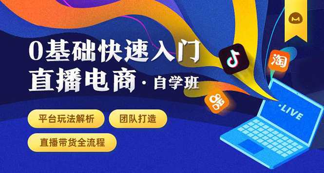 0基础快速入门直播电商课程：直播平台玩法解析-团队打造-带货全流程等环节-项目熊-引流教程-网赚教程-副业教程-引流技术-副业-网络赚钱项目